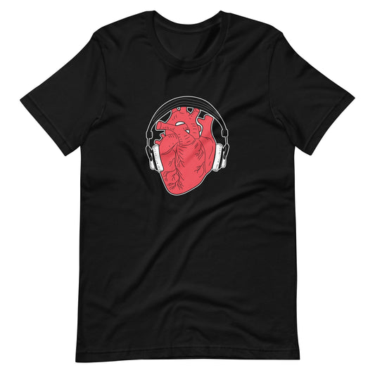 Heart with Headphones Unisex Tee - Graphic Punks