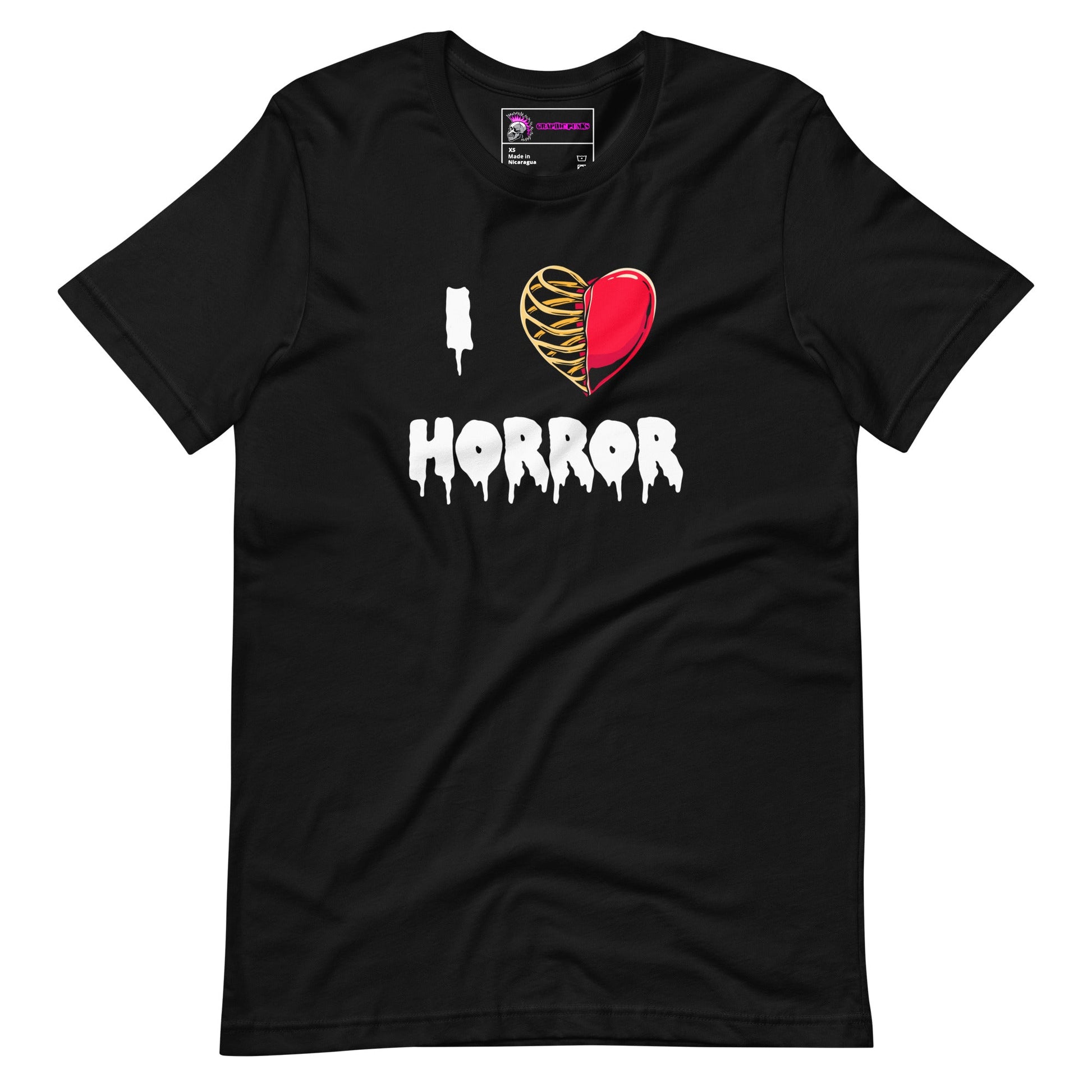 I ❤️ Horror Unisex t - shirt - Graphic Punks