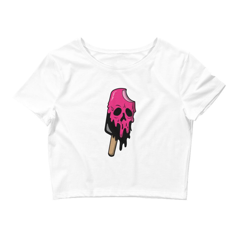 Ice Cream Skull Crop Tee - Graphic Punks