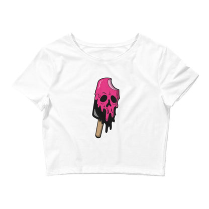 Ice Cream Skull Crop Tee - Graphic Punks