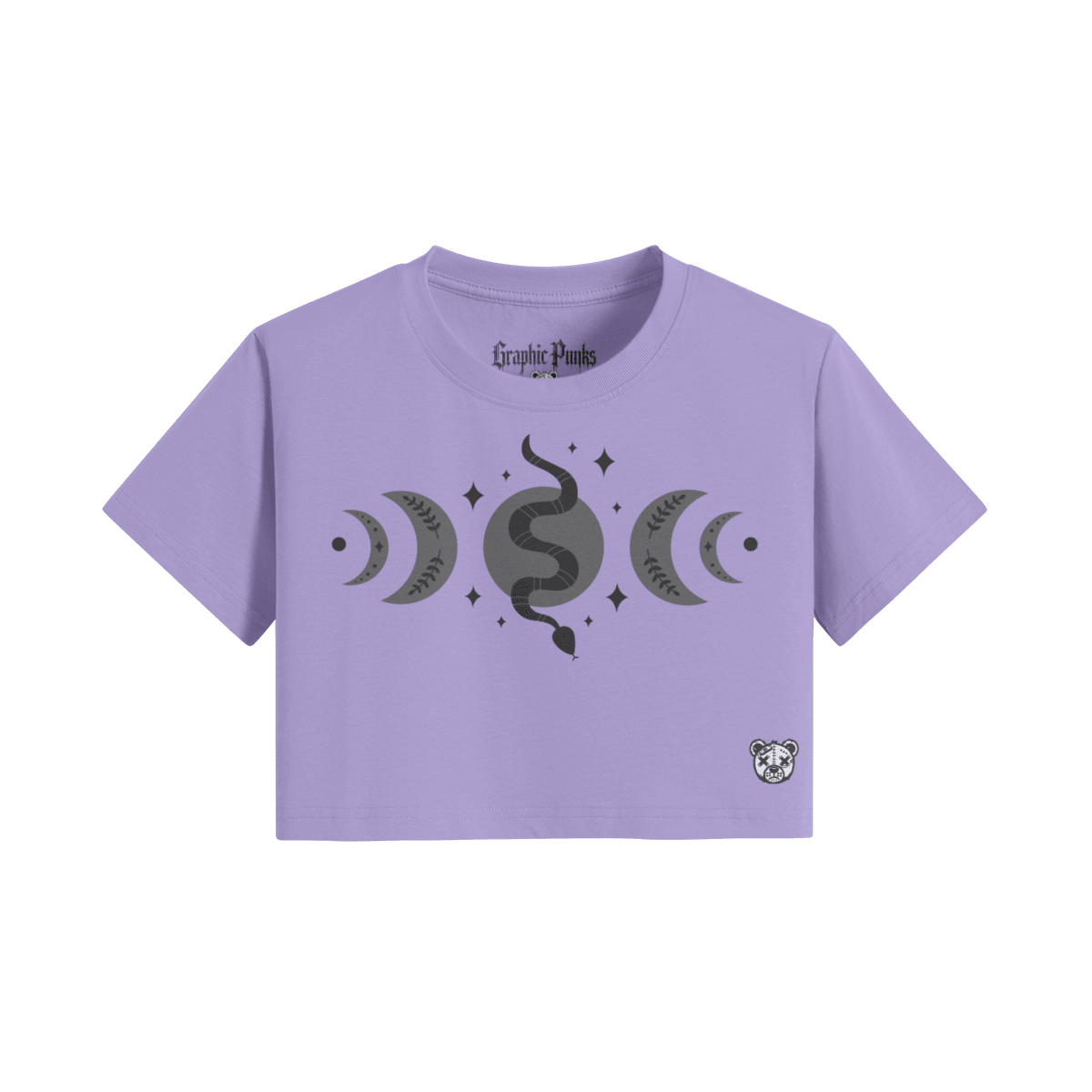 Lunar Serpent Crop Top - Graphic Punks