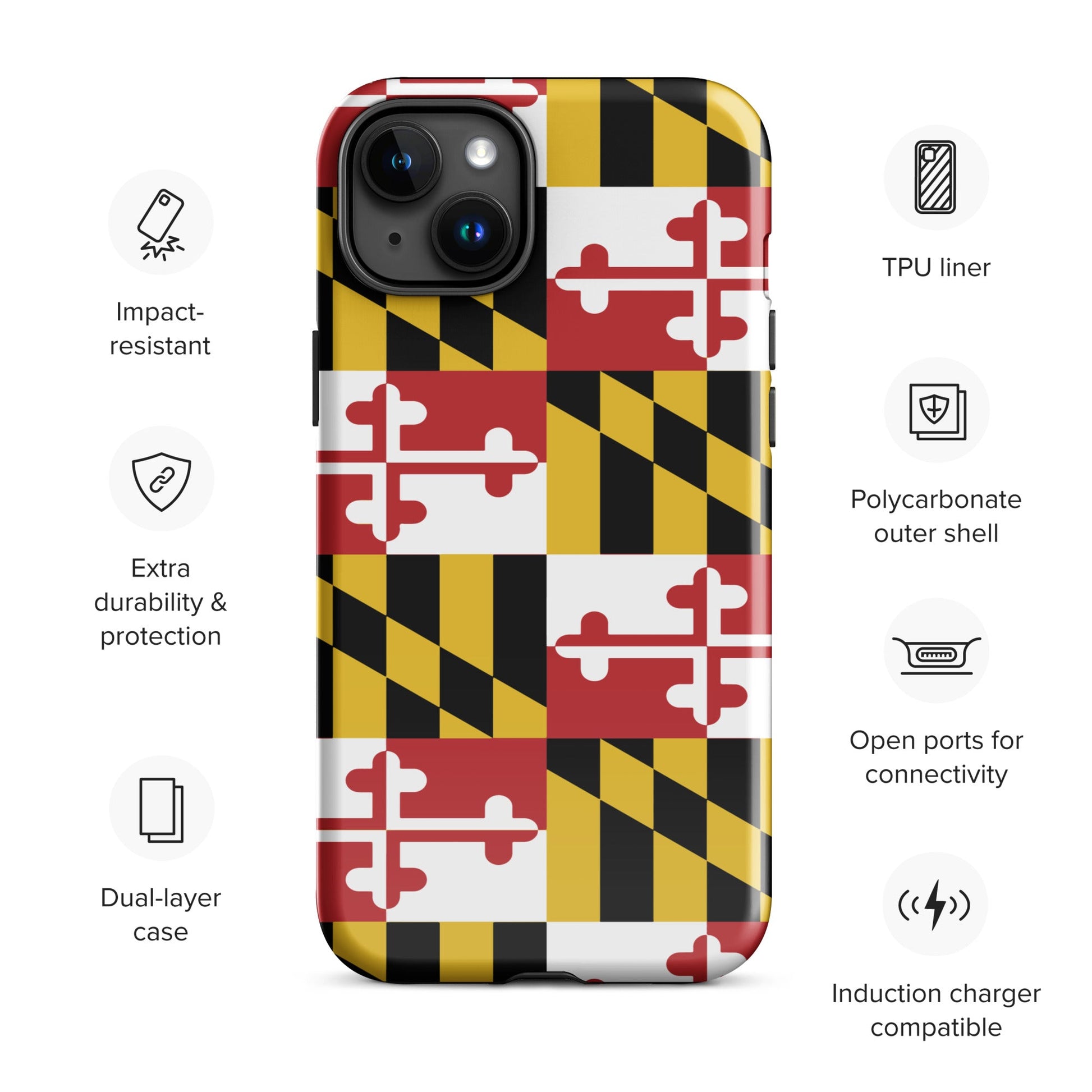 Maryland Flag Tough Case for iPhone® - Graphic Punks