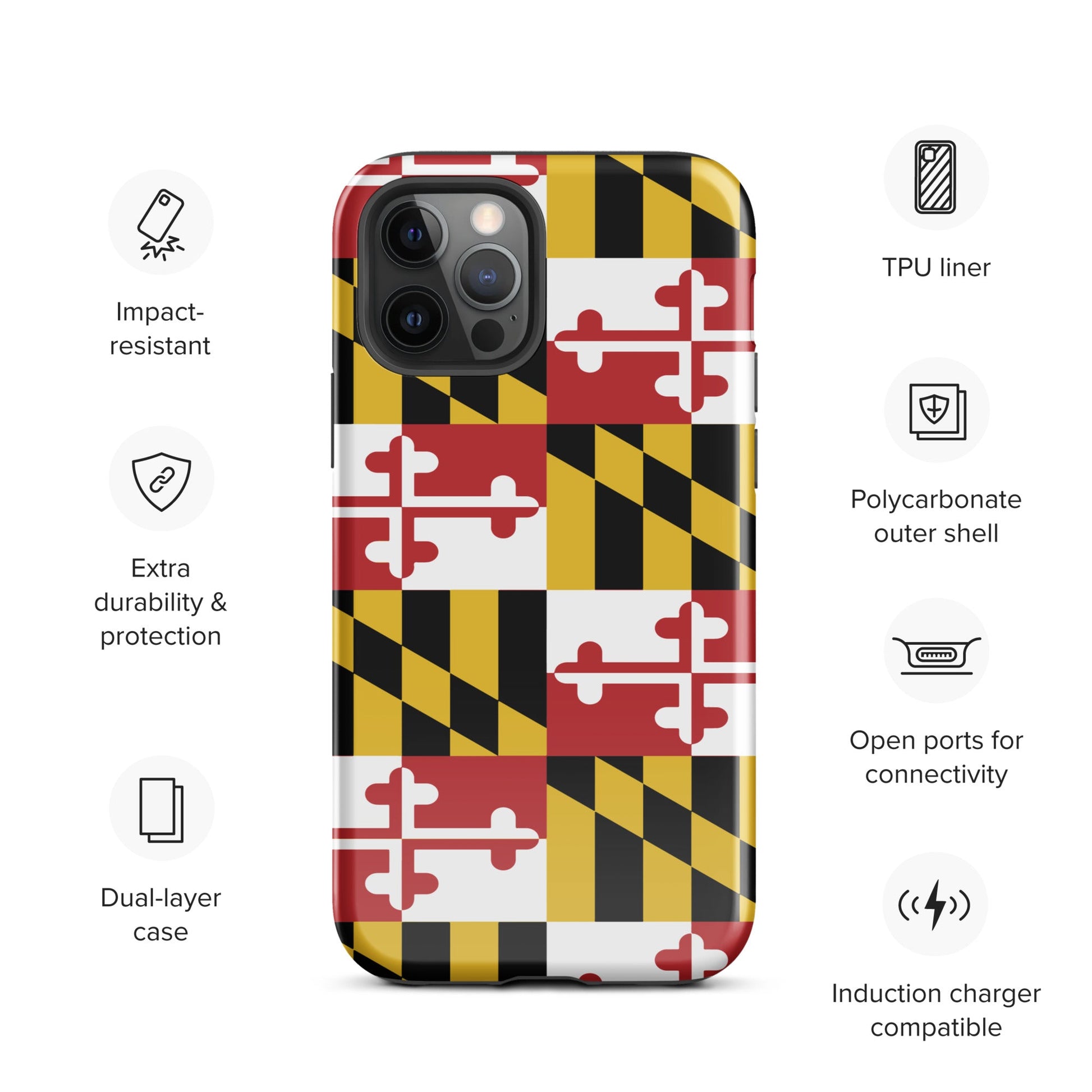 Maryland Flag Tough Case for iPhone® - Graphic Punks