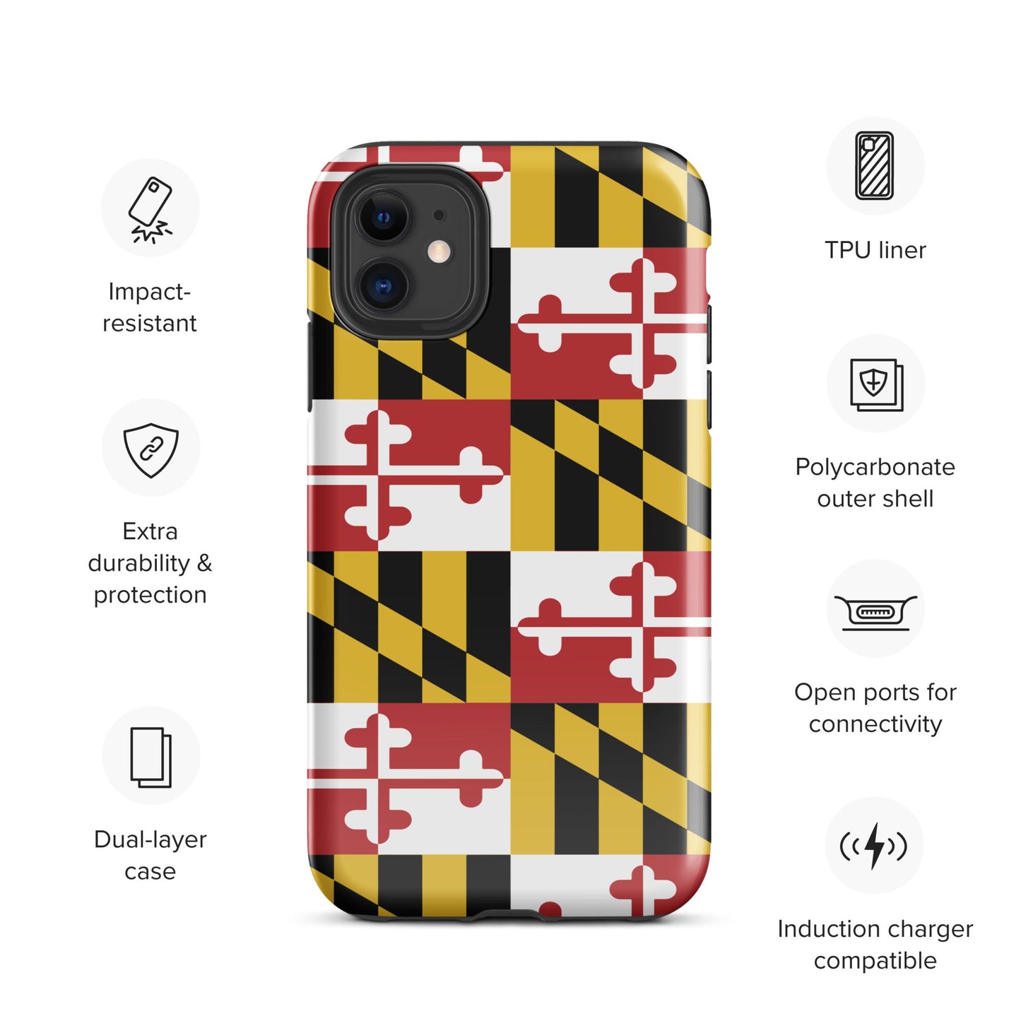 Maryland Flag Tough Case for iPhone® - Graphic Punks