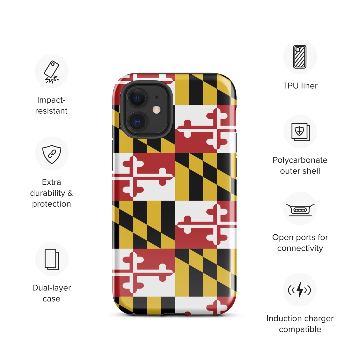 Maryland Flag Tough Case for iPhone® - Graphic Punks