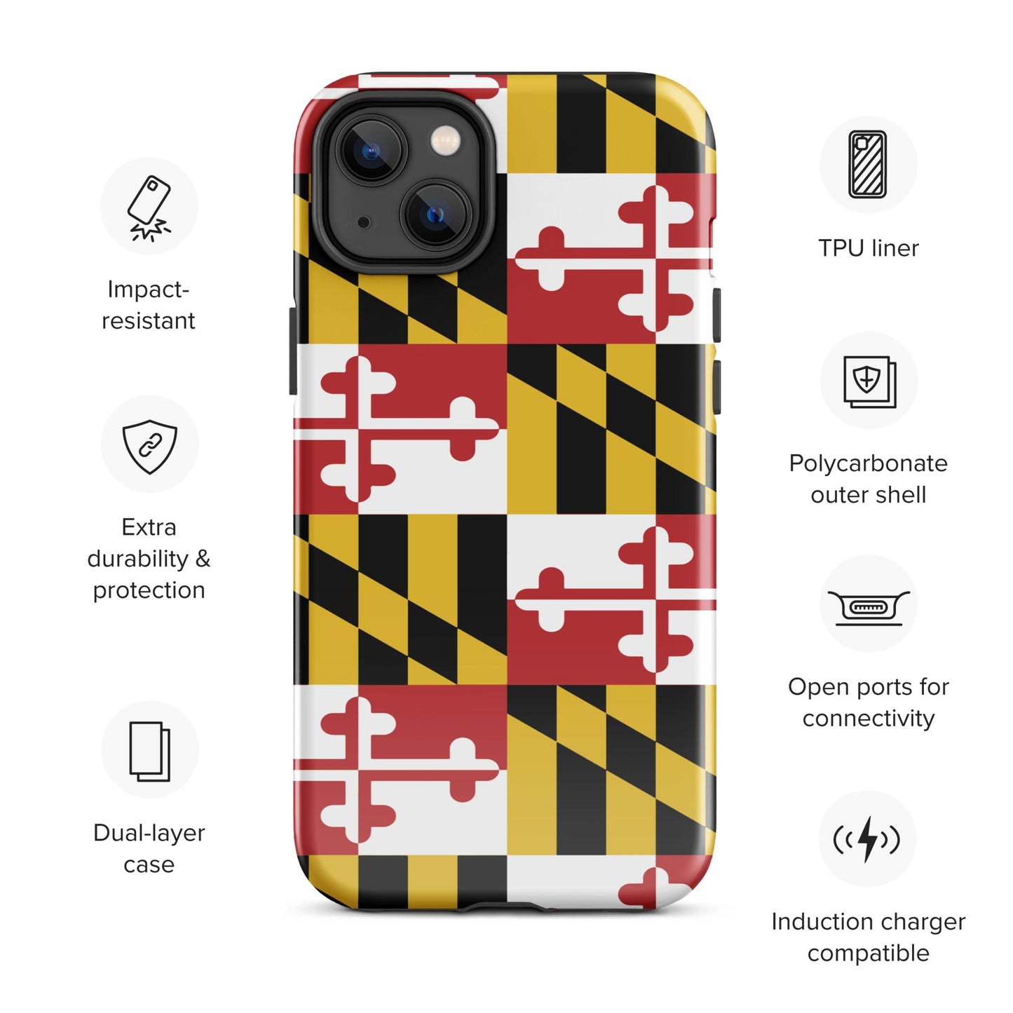 Maryland Flag Tough Case for iPhone® - Graphic Punks