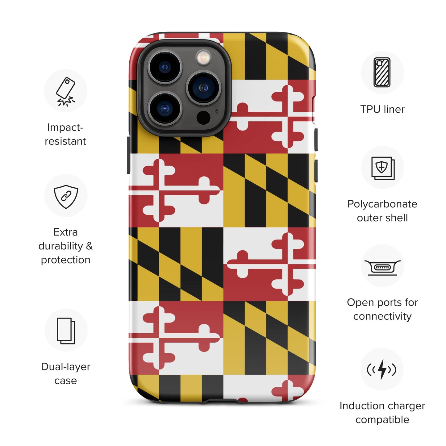 Maryland Flag Tough Case for iPhone® - Graphic Punks