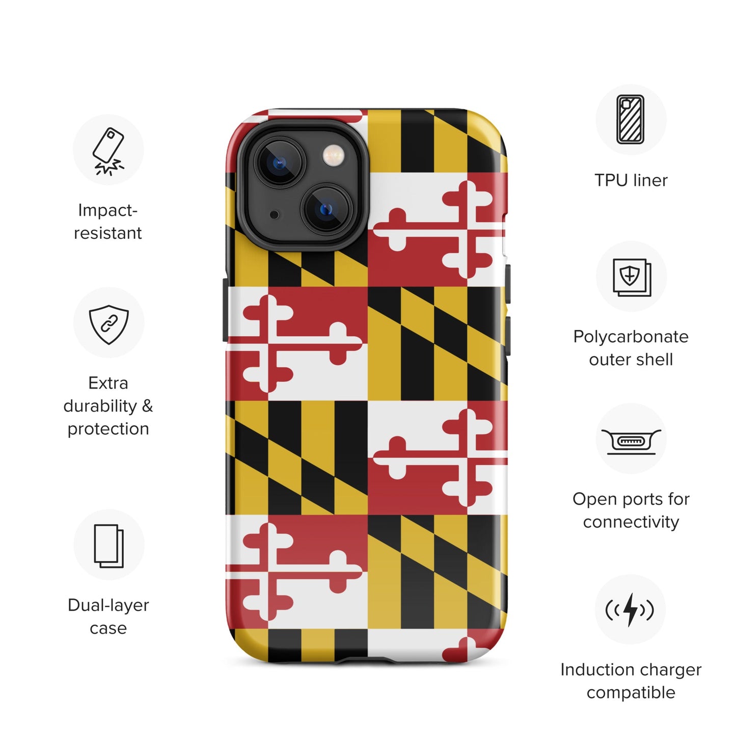 Maryland Flag Tough Case for iPhone® - Graphic Punks