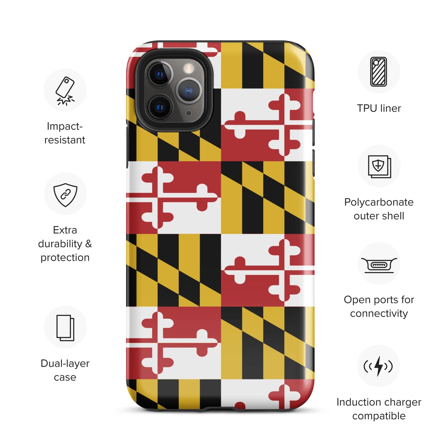 Maryland Flag Tough Case for iPhone® - Graphic Punks