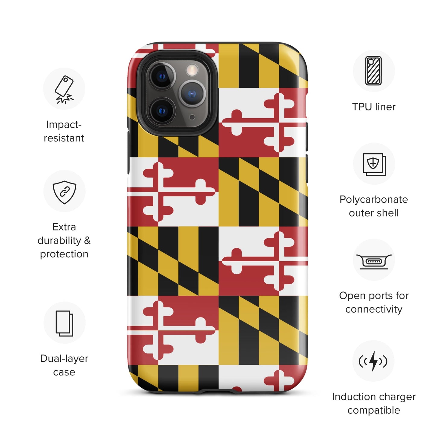 Maryland Flag Tough Case for iPhone® - Graphic Punks