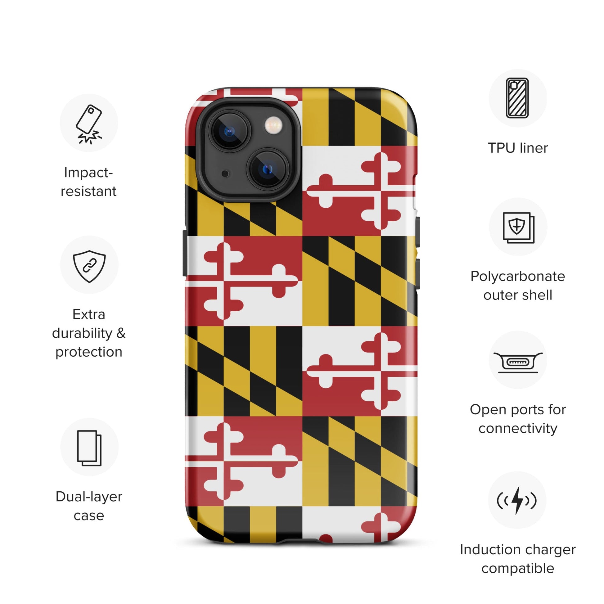 Maryland Flag Tough Case for iPhone® - Graphic Punks