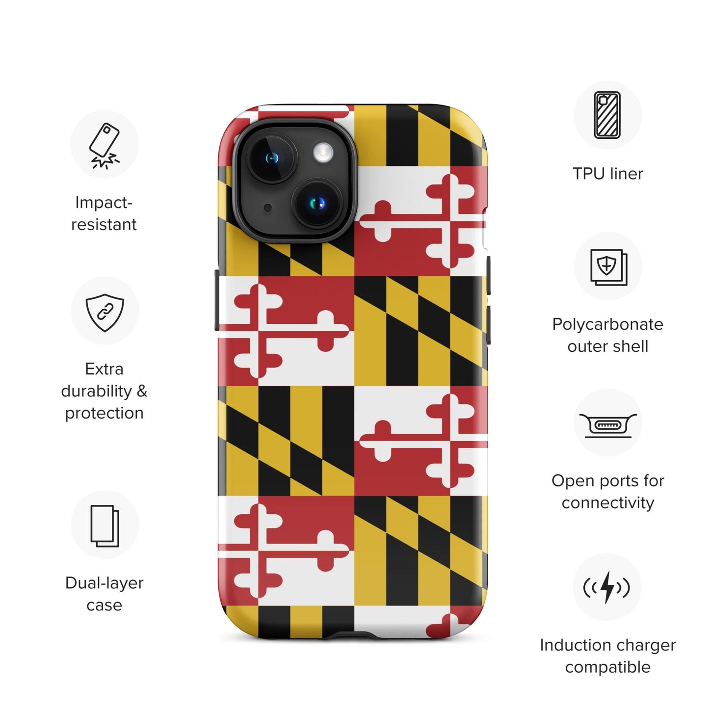 Maryland Flag Tough Case for iPhone® - Graphic Punks