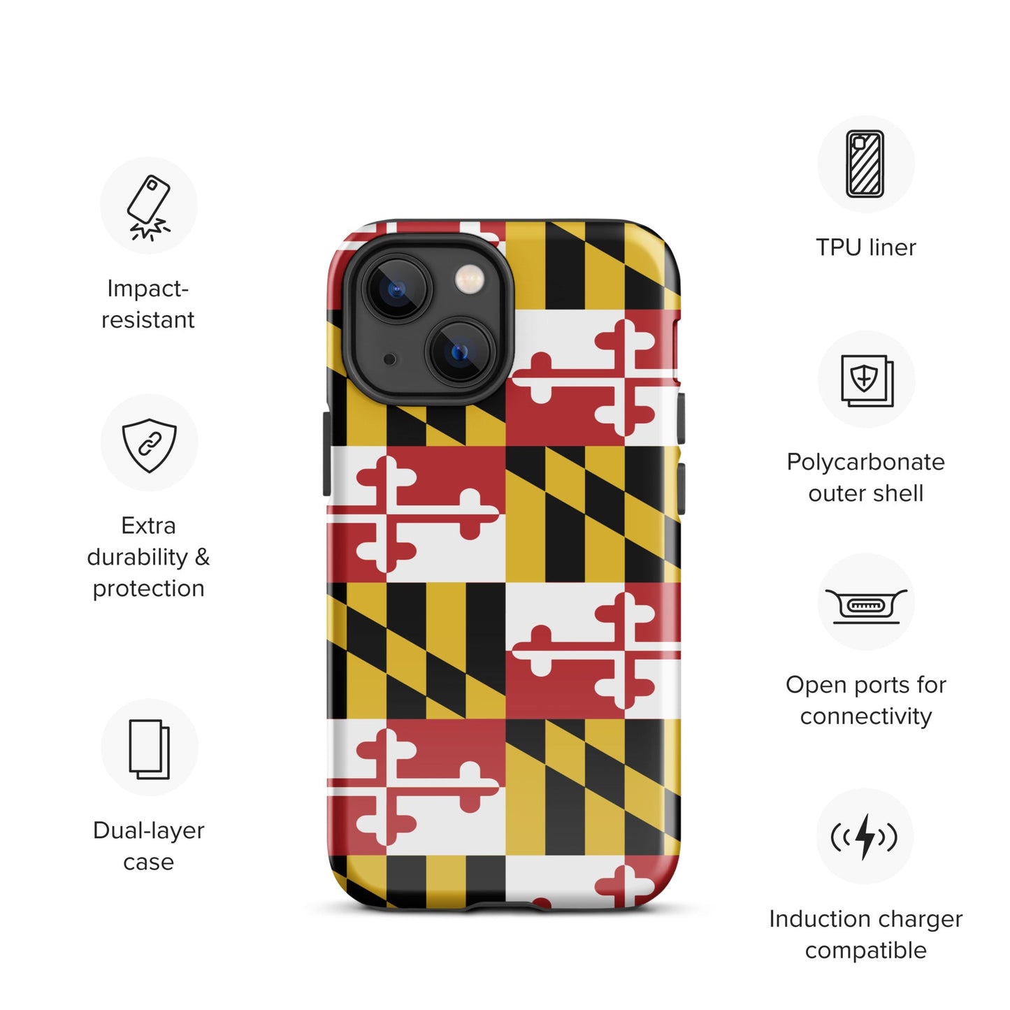 Maryland Flag Tough Case for iPhone® - Graphic Punks