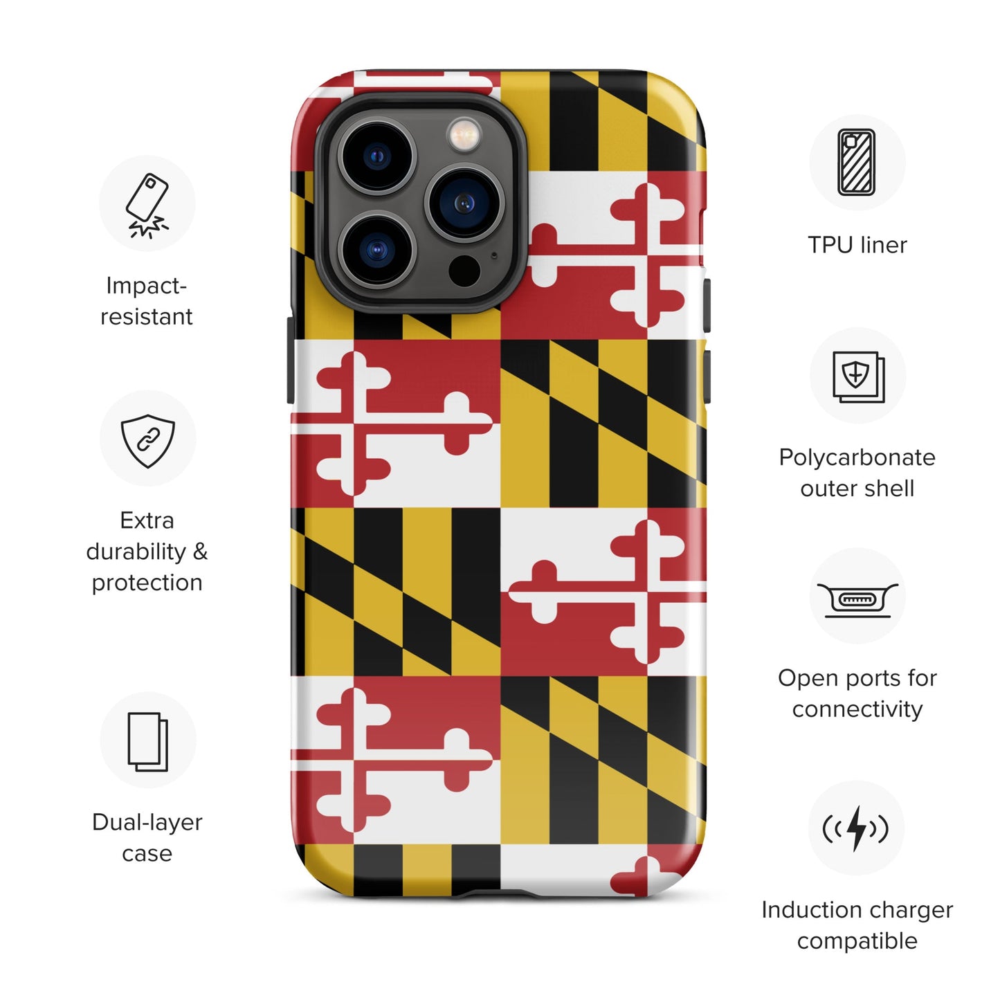 Maryland Flag Tough Case for iPhone® - Graphic Punks