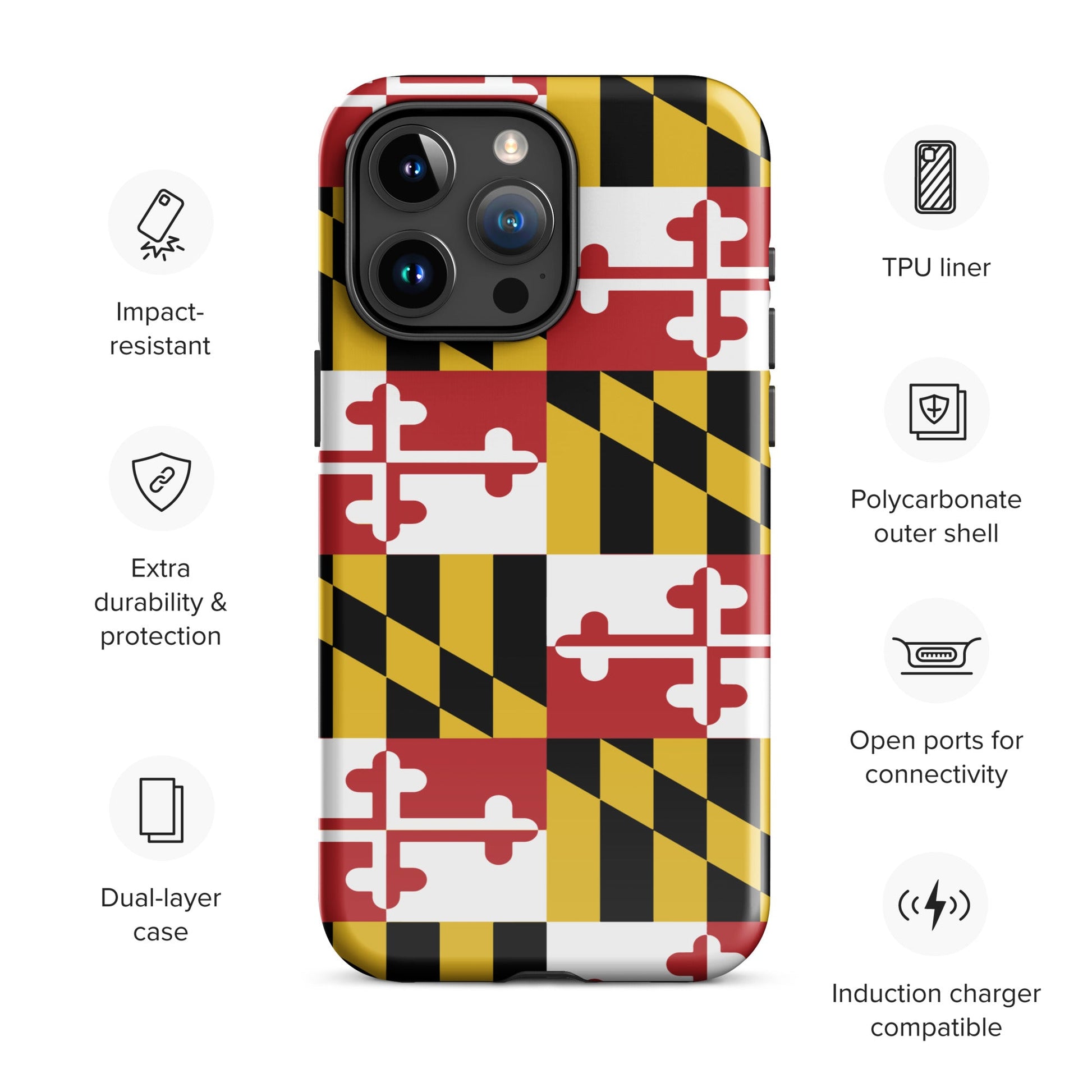 Maryland Flag Tough Case for iPhone® - Graphic Punks