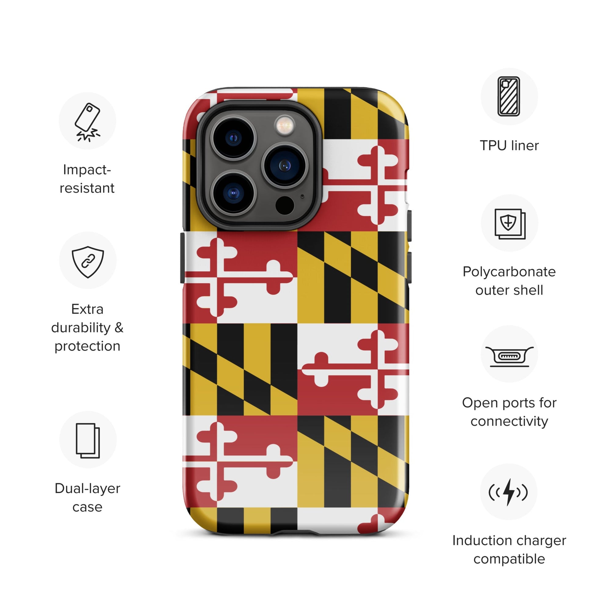 Maryland Flag Tough Case for iPhone® - Graphic Punks