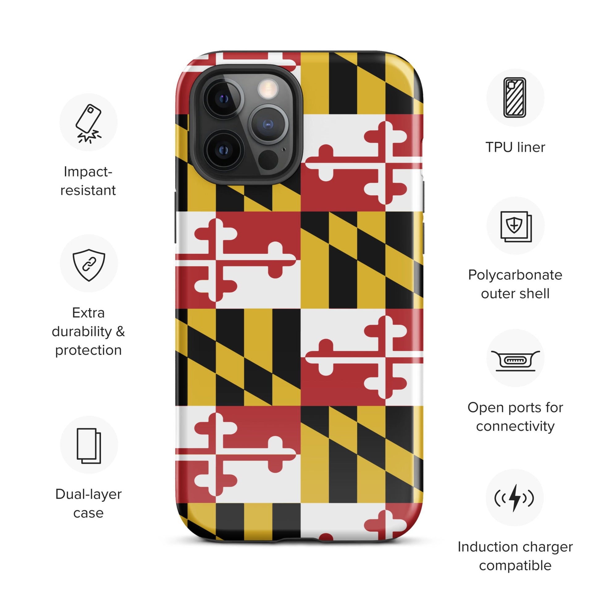 Maryland Flag Tough Case for iPhone® - Graphic Punks