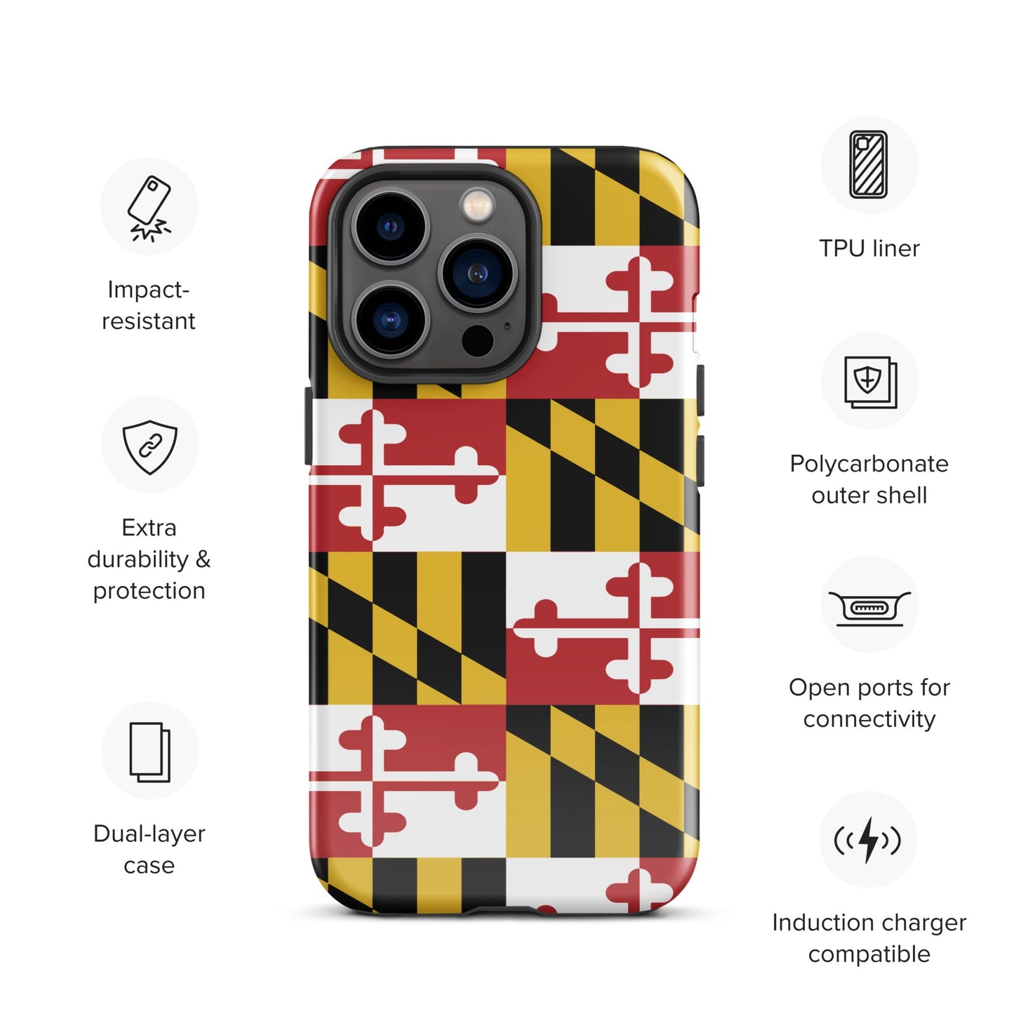 Maryland Flag Tough Case for iPhone® - Graphic Punks