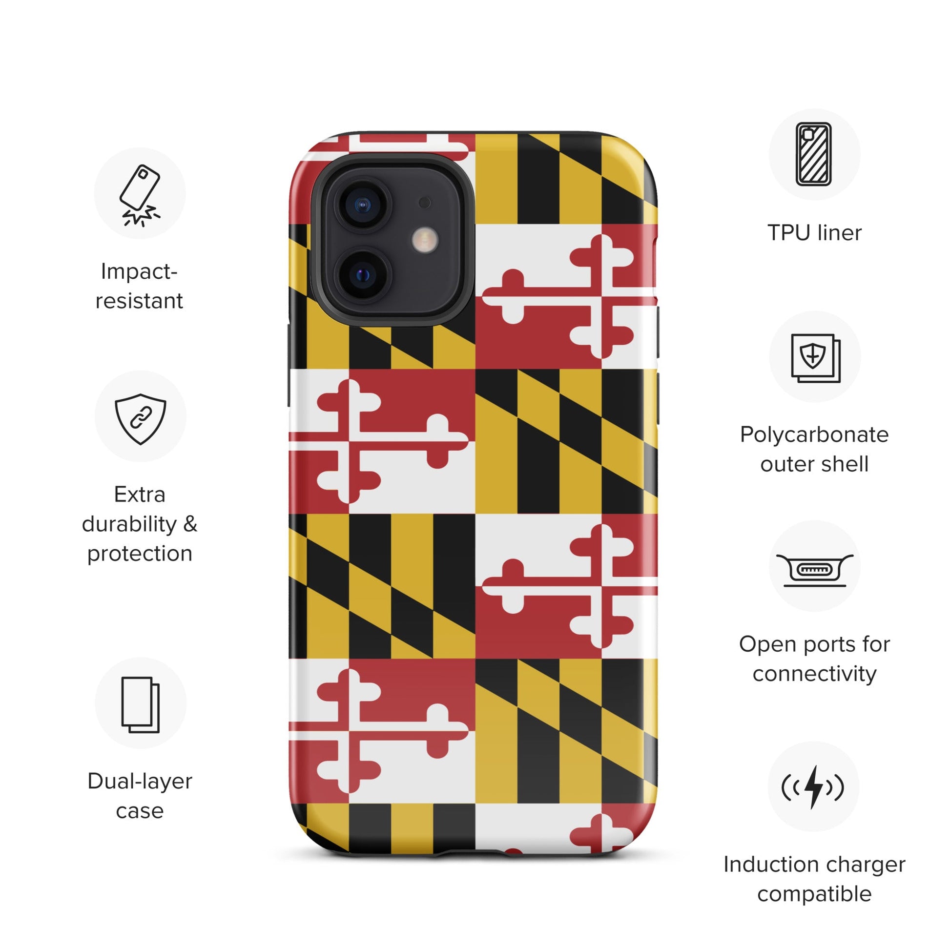 Maryland Flag Tough Case for iPhone® - Graphic Punks