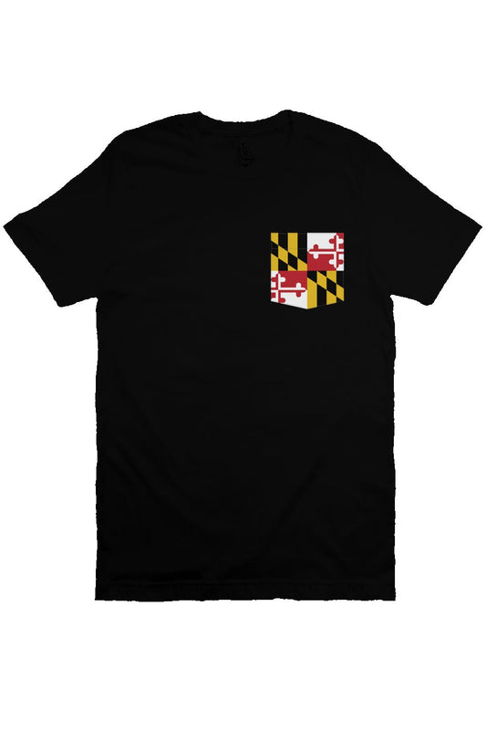 Maryland Flag Unisex Pocket Tee - Graphic Punks