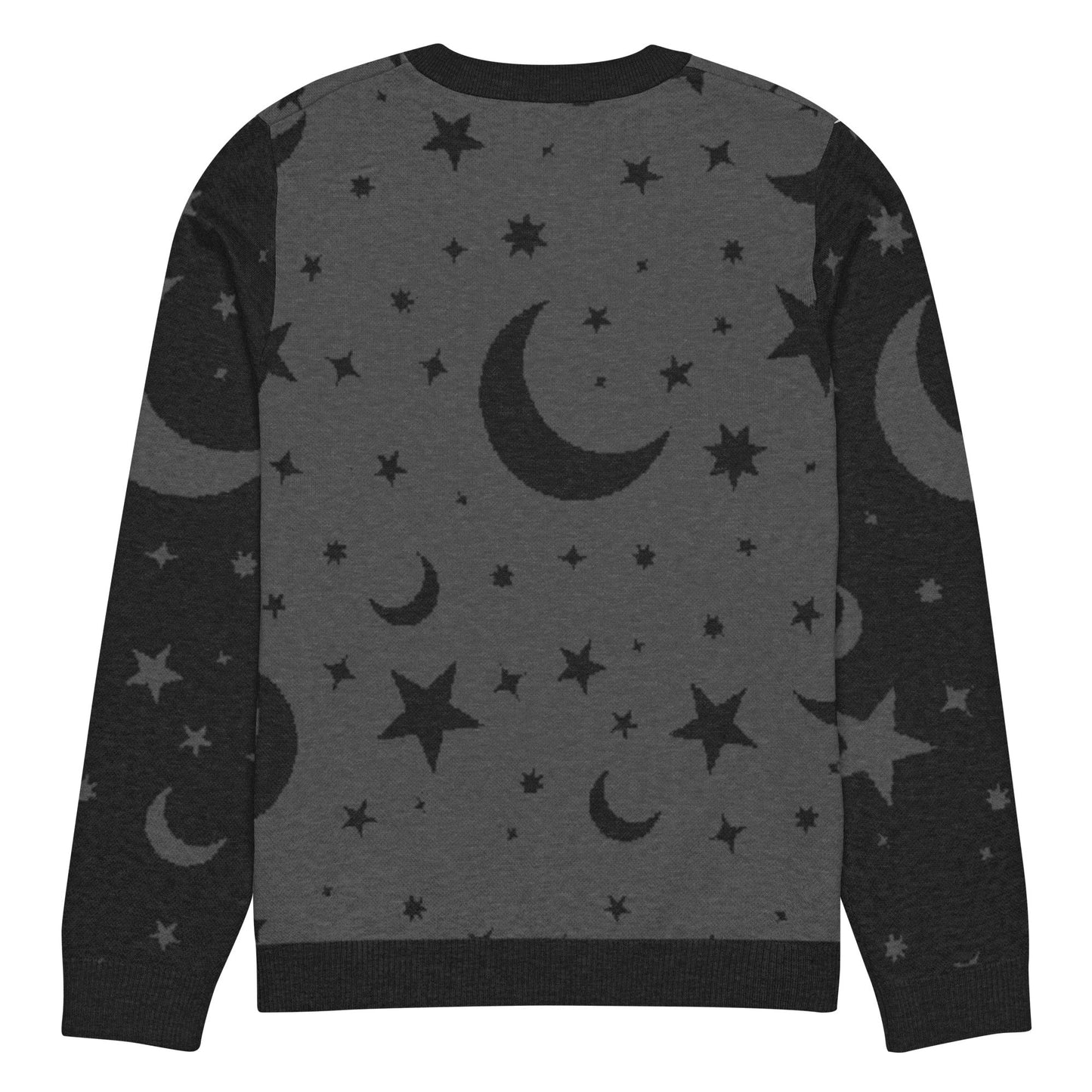 Moon and Stars Knitted Crew Neck Sweater - Graphic Punks