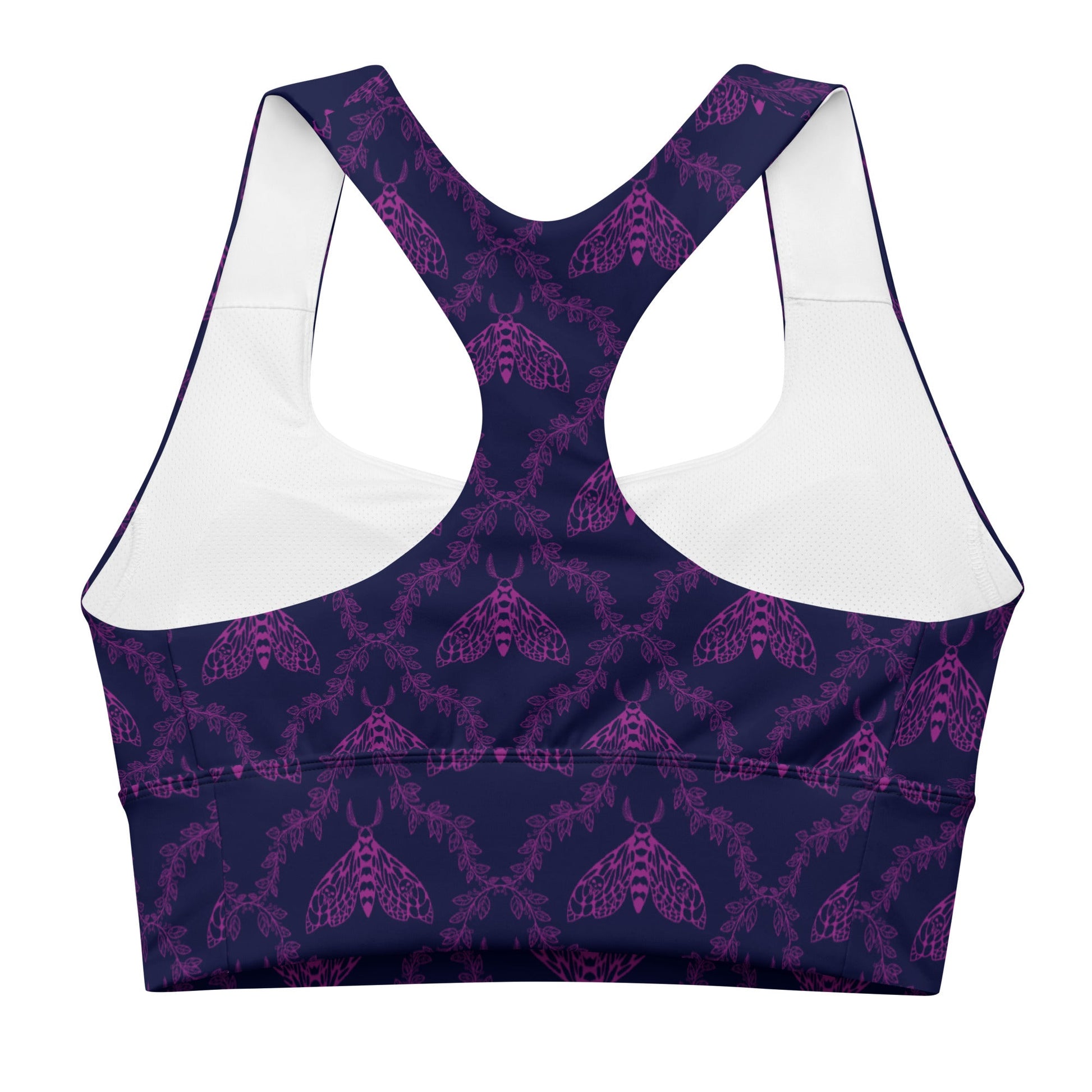 Moth Longline Sports Bra - Graphic Punks
