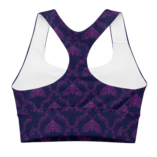 Moth Longline Sports Bra - Graphic Punks