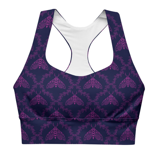 Moth Longline Sports Bra - Graphic Punks