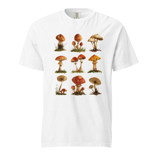 Mushroom Unisex Garment - Dyed Heavyweight T - shirt - Graphic Punks