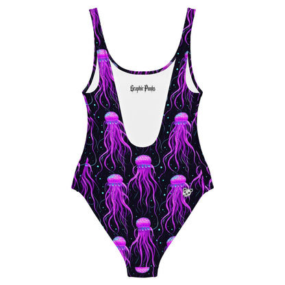 Neon Jellies One - Piece Swimsuit - Graphic Punks