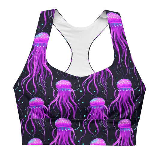 Neon Kellies Longline Sports Bra - Graphic Punks