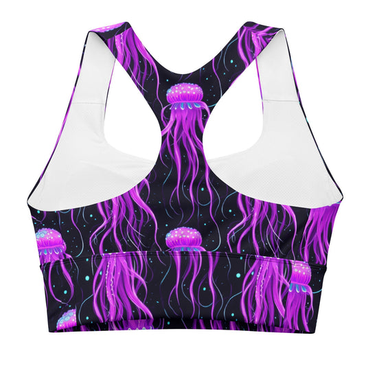 Neon Kellies Longline Sports Bra - Graphic Punks