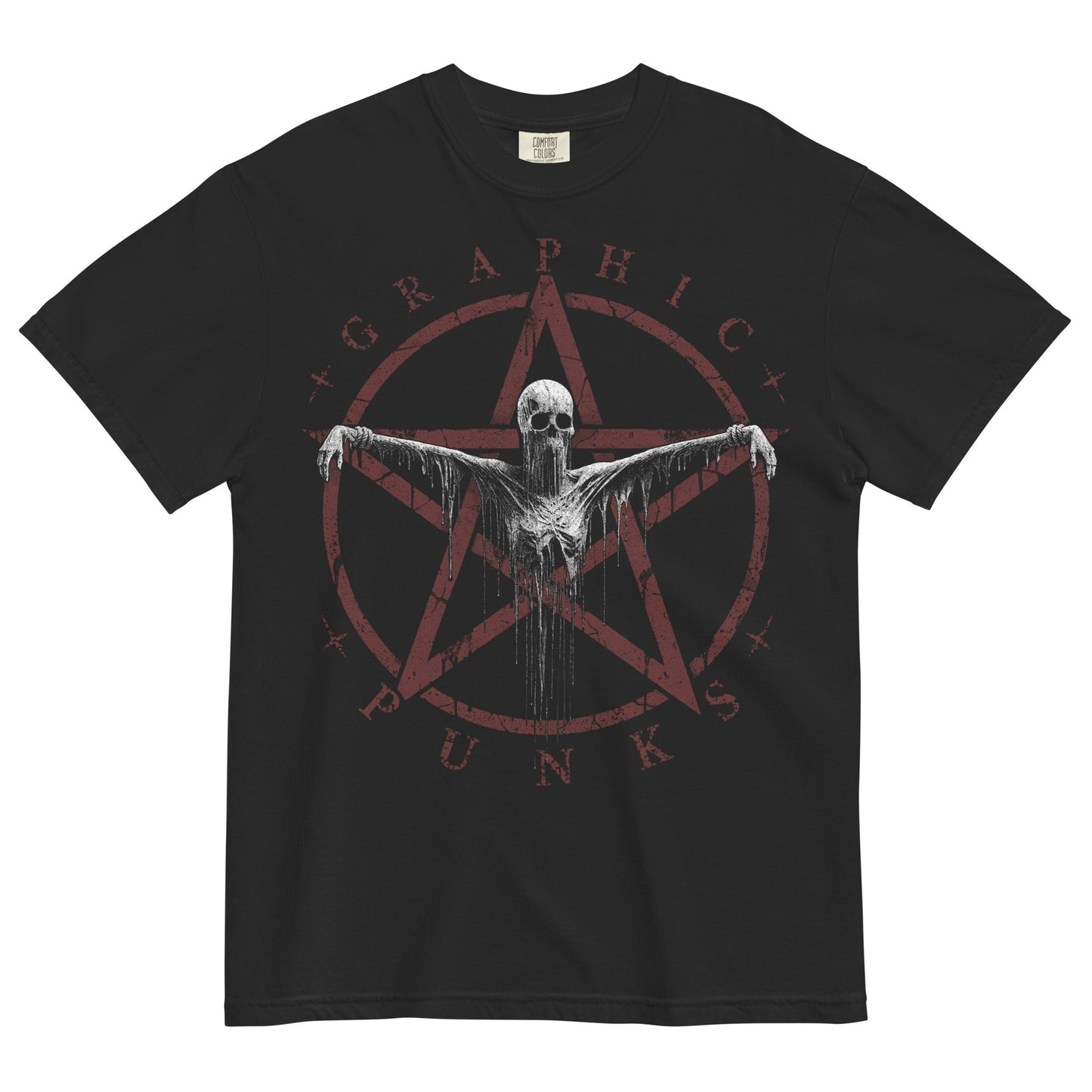 No Salvation Life & Death Moth Garment - Dyed Heavyweight T-shirt - Graphic Punks
