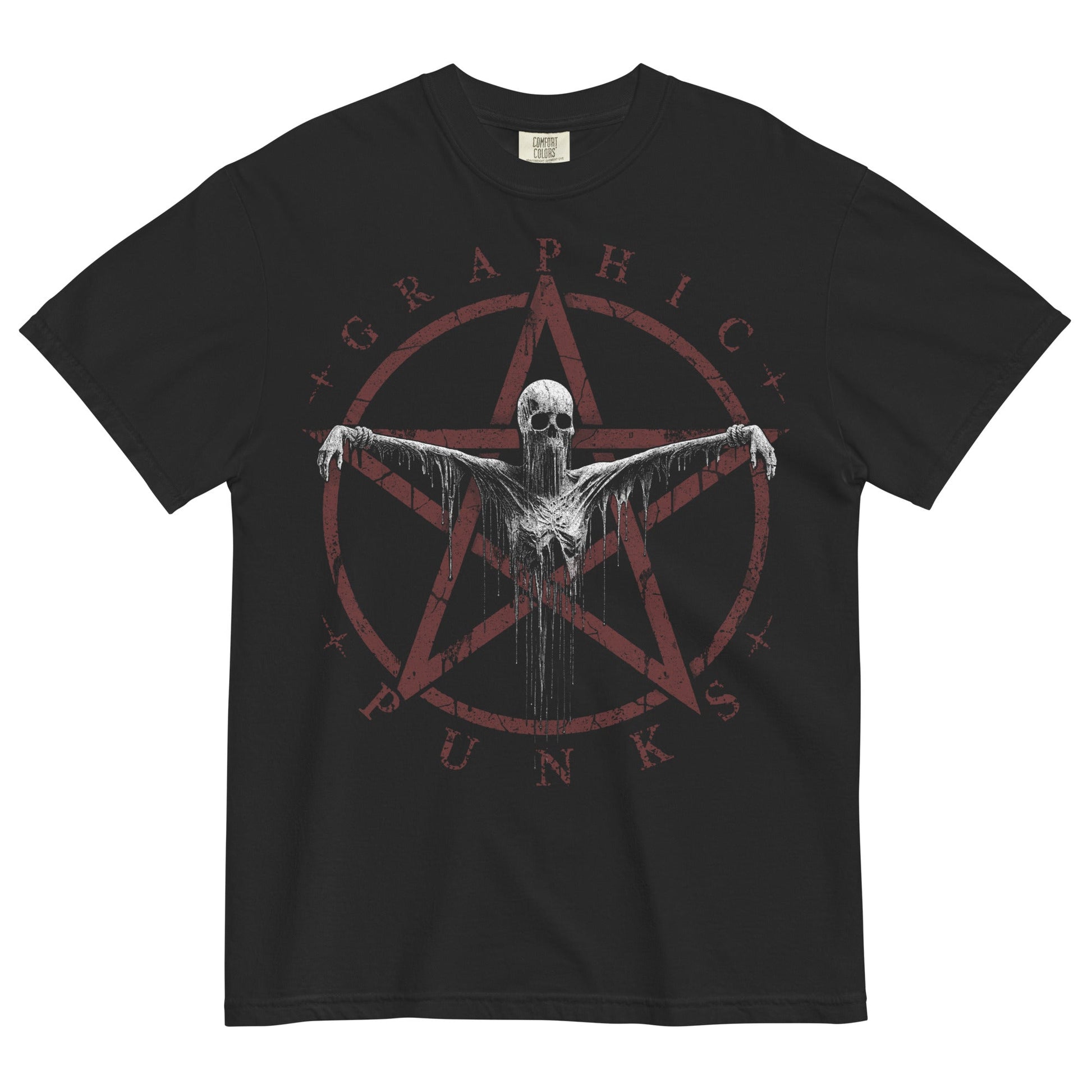 No Salvation Life & Death Moth Garment - Dyed Heavyweight T-shirt - Graphic Punks