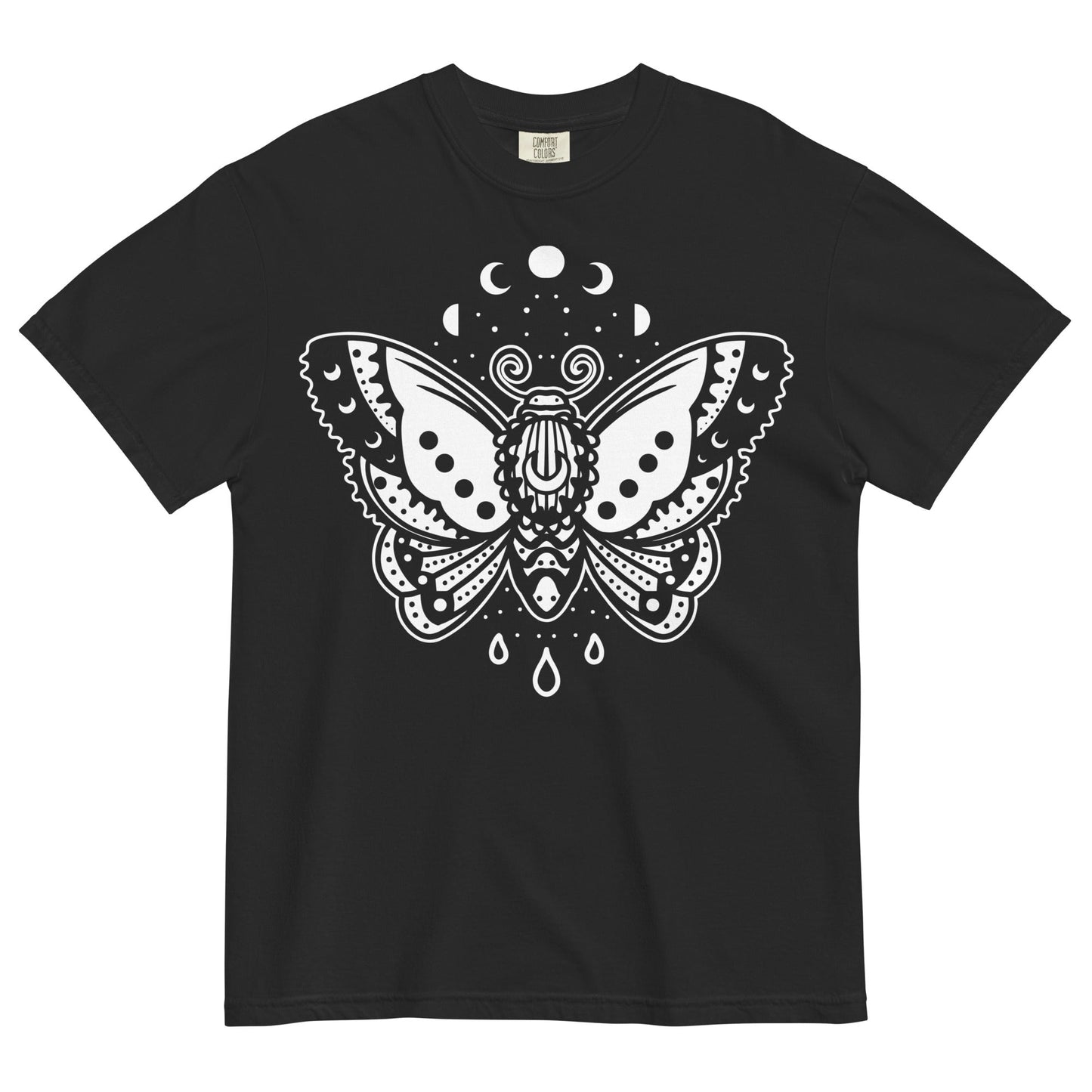 Nocturnal Moth Garment - Dyed Heavyweight T-Shirt - Graphic Punks