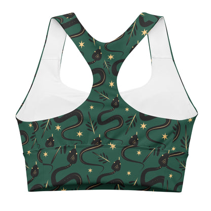 Occult Snakes Longline Sports Bra - Graphic Punks