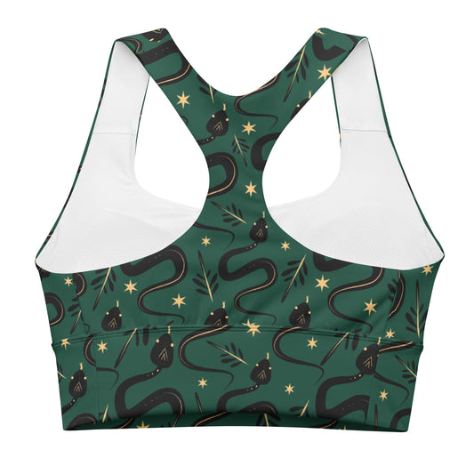Occult Snakes Longline Sports Bra - Graphic Punks