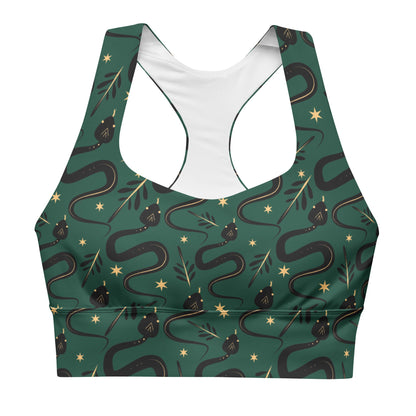 Occult Snakes Longline Sports Bra - Graphic Punks