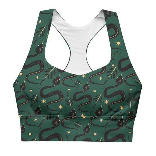 Occult Snakes Longline Sports Bra - Graphic Punks