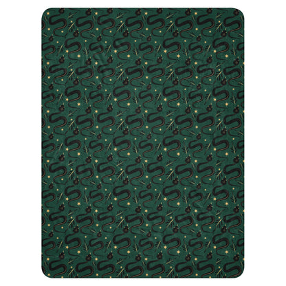 Occult Snakes Oversized Sherpa Blanket - Graphic Punks