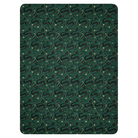 Occult Snakes Oversized Sherpa Blanket - Graphic Punks