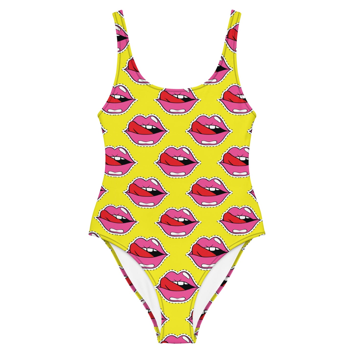 Old School Lips One - Piece Swimsuit - Graphic Punks