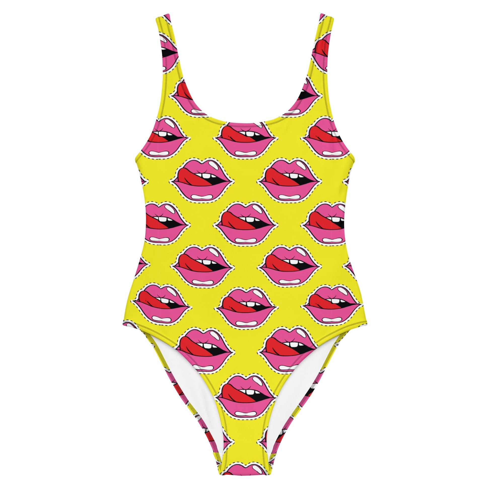 Old School Lips One - Piece Swimsuit - Graphic Punks