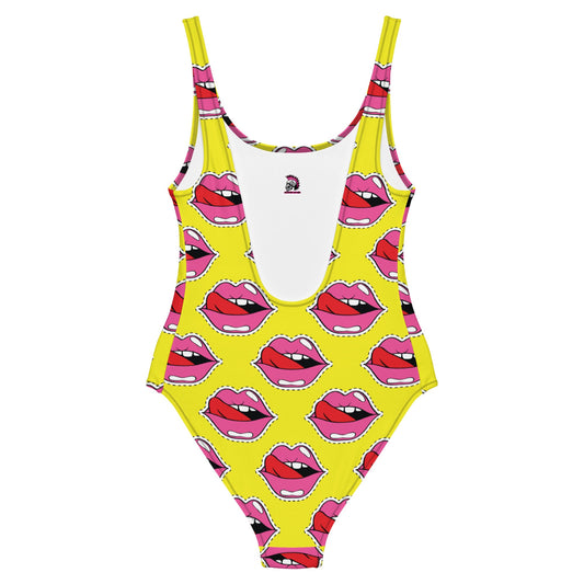 Old School Lips One - Piece Swimsuit - Graphic Punks