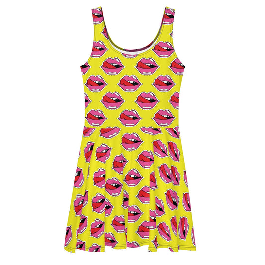 Old School Lips Skater Dress - Graphic Punks