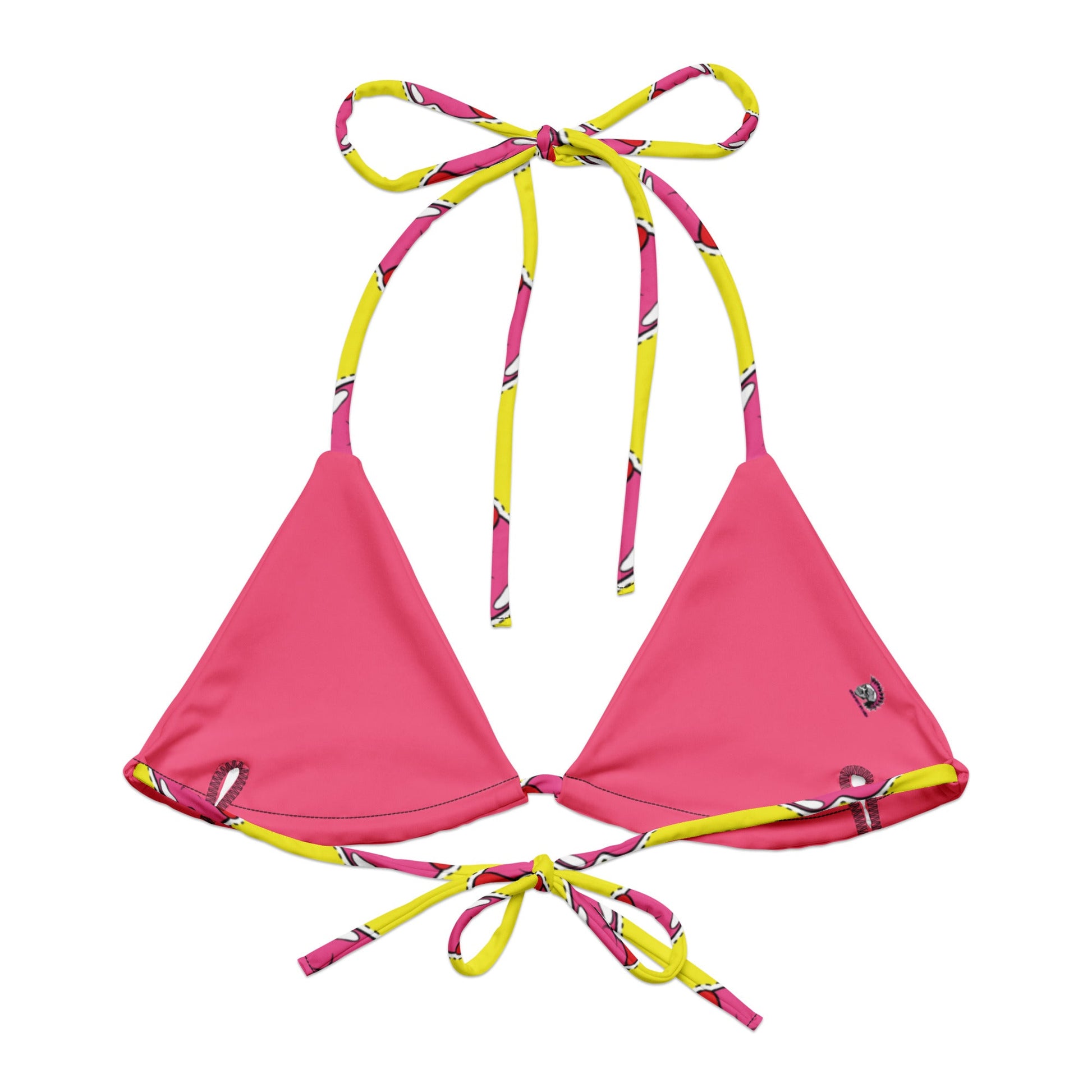 Old School Lips String Bikini Top - Graphic Punks