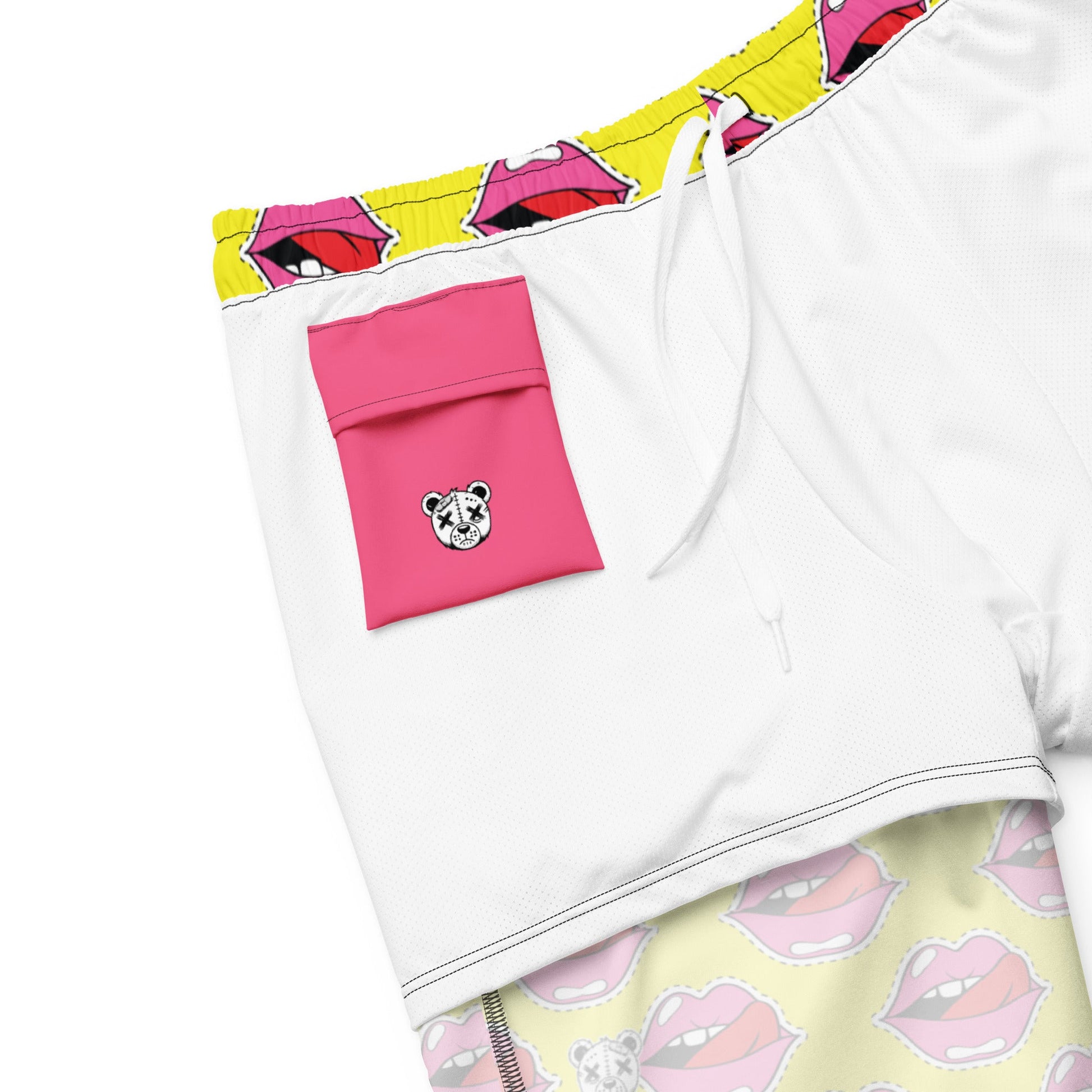 Old School Lips Swim Trunks - Graphic Punks