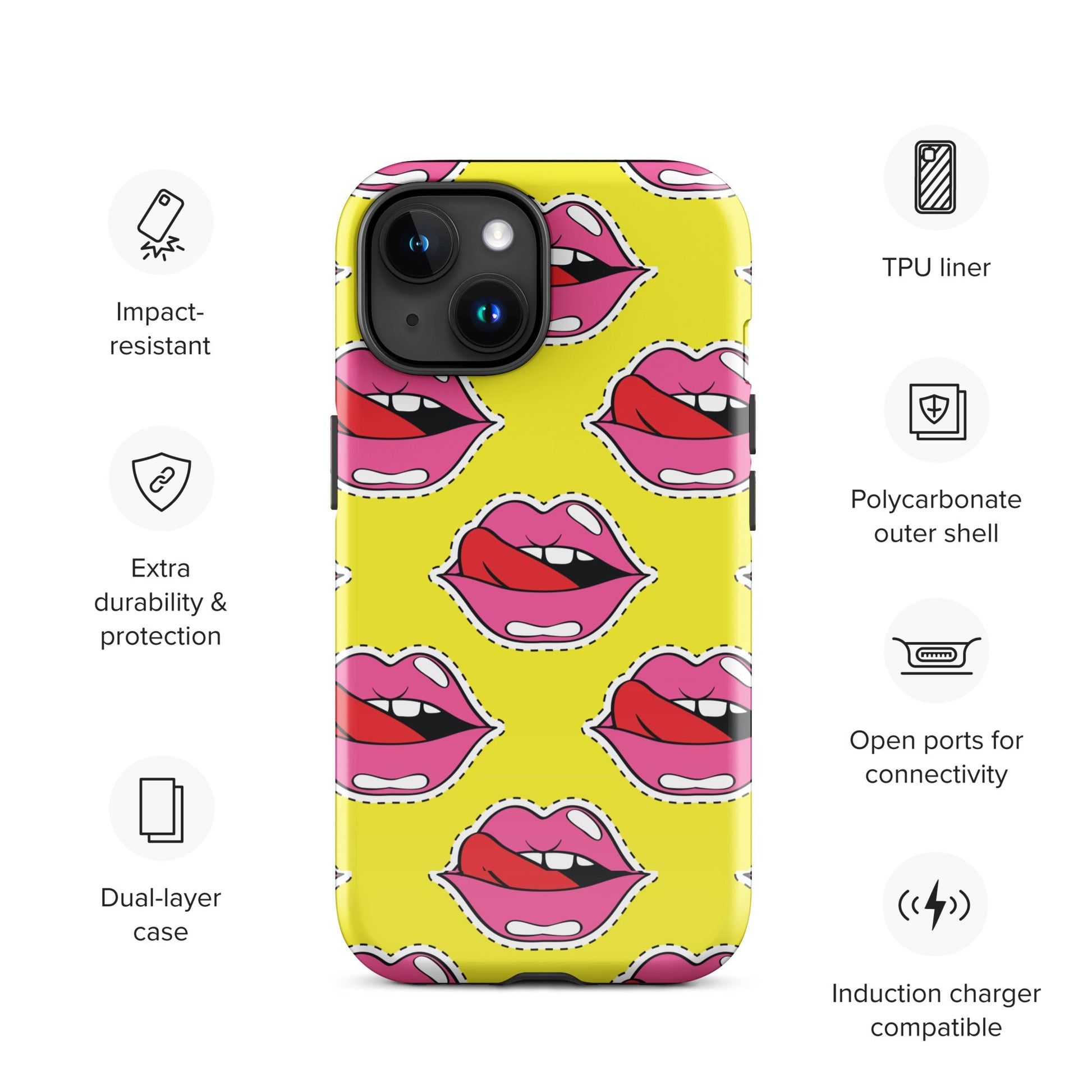 Old School Lips Tough Case for iPhone® - Graphic Punks