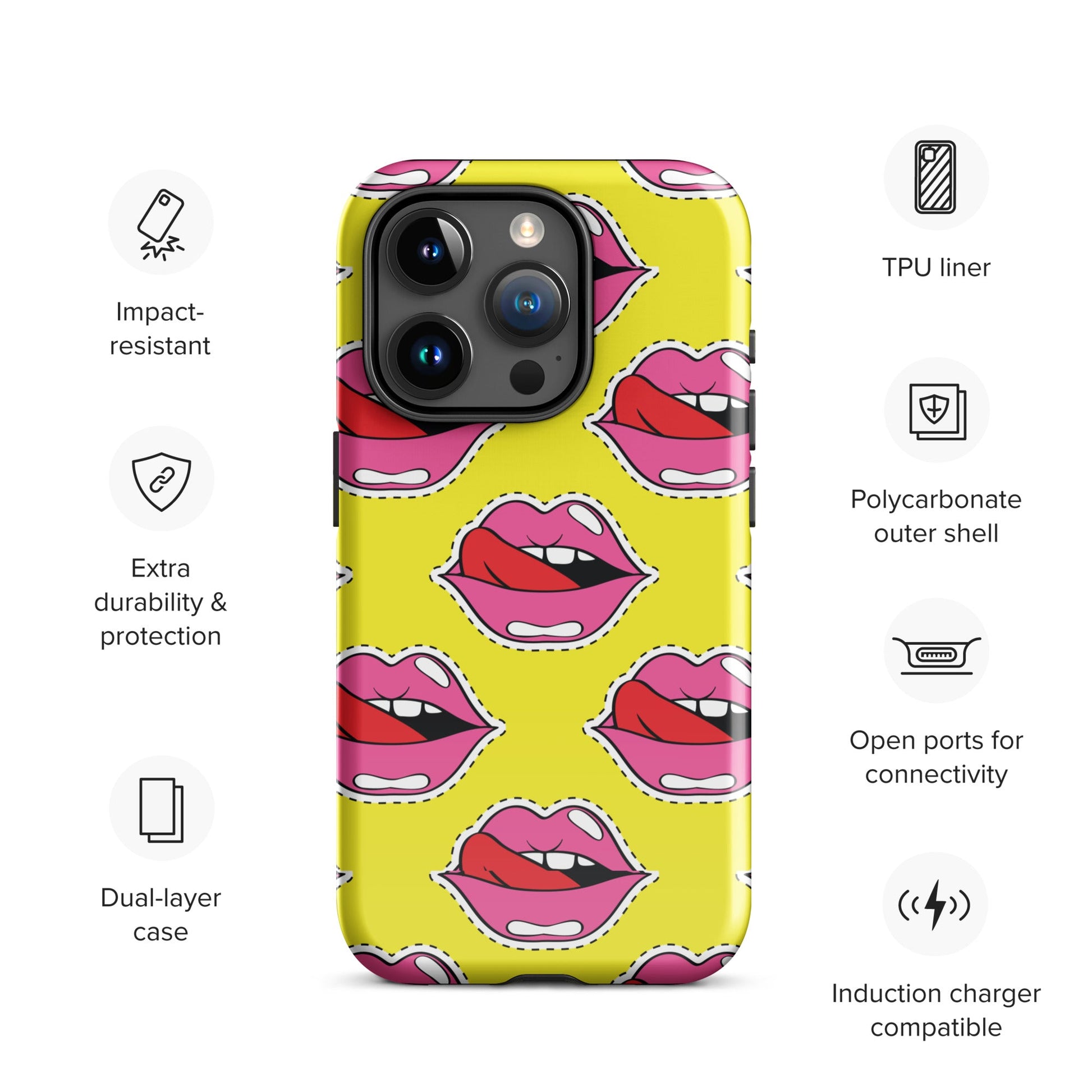 Old School Lips Tough Case for iPhone® - Graphic Punks