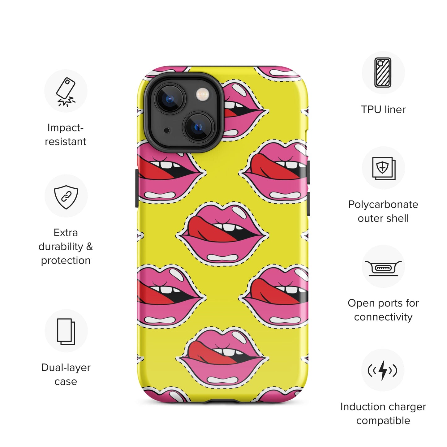 Old School Lips Tough Case for iPhone® - Graphic Punks